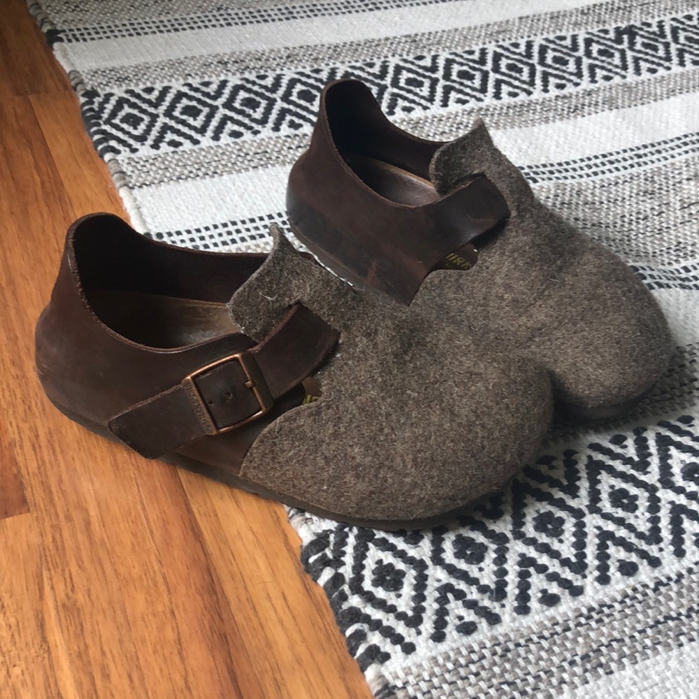 Birkenstock felt/leather clog